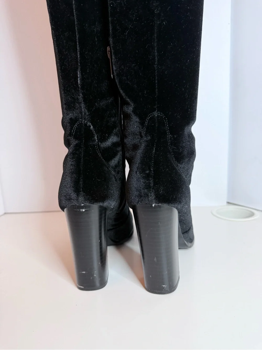Sam Edelman Black Velvet Over-the-Knee Boots